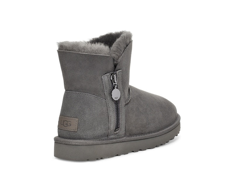 Side-Zip Ankle Boots - Gray, Model 2481