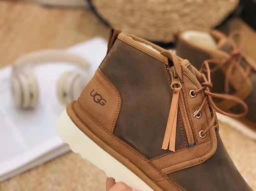 Upgraded Zip-Up Shoes - Chestnut, Model 3883