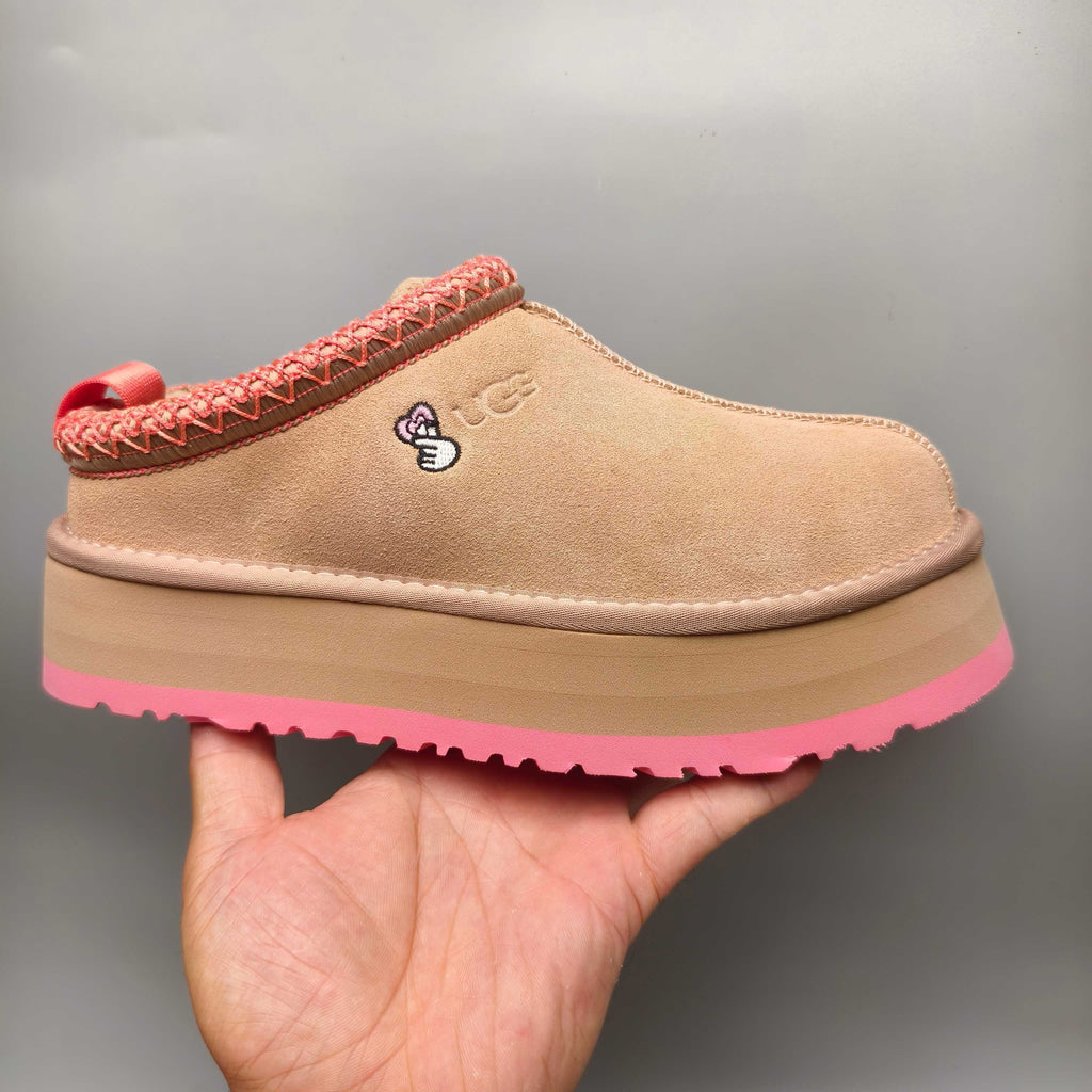 Folk-Inspired Platform Casual Shoes - Pink, Style 2553 / 2130