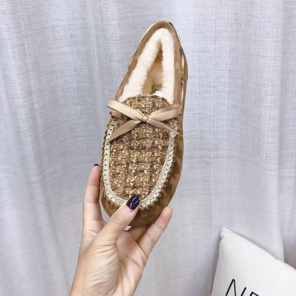 Chic Moccasin-Style Loafers - Chestnut, Model 5623