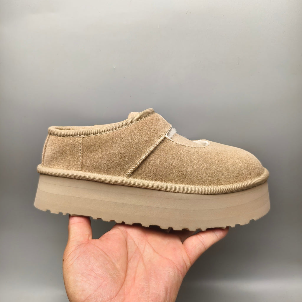 Platform Mary Jane Fashion Shoes - Sand, Model 7612