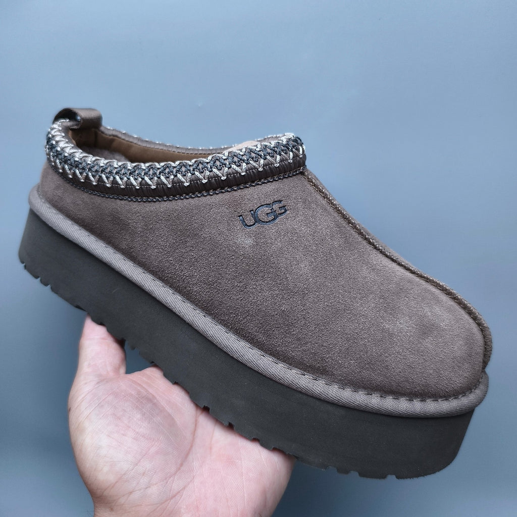 Folk-Inspired Platform Casual Shoes - Walnut, Style 2553 / 2130
