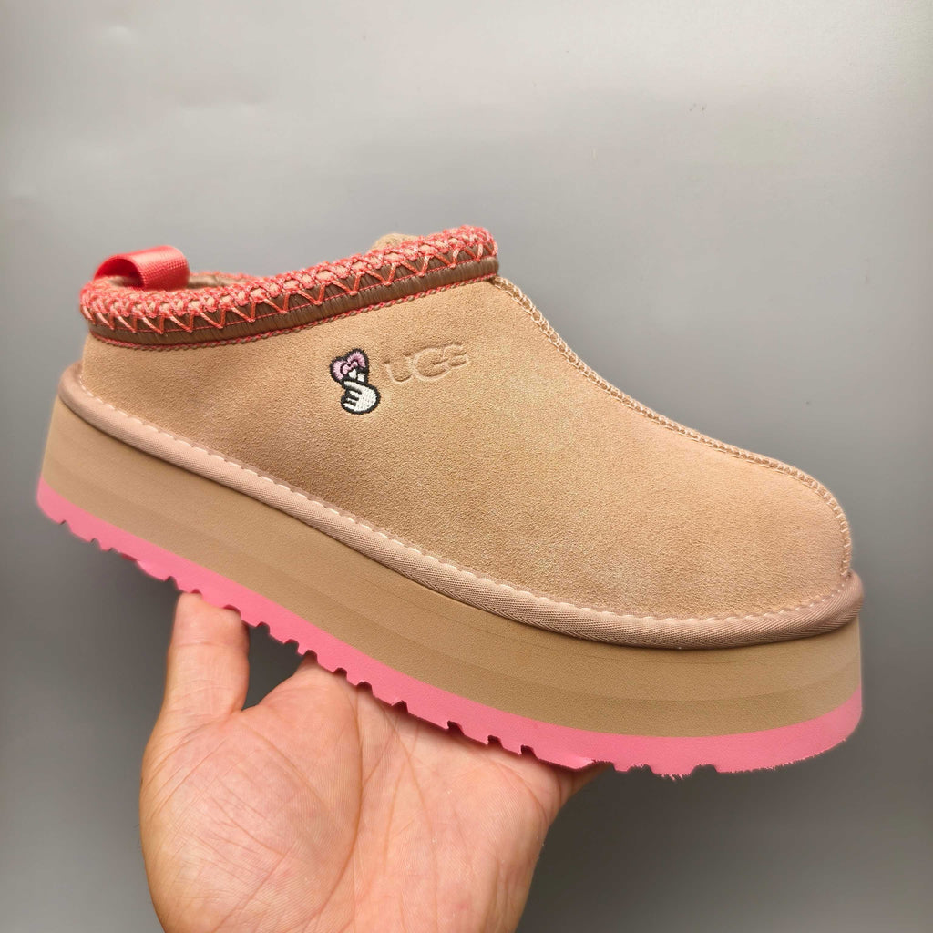 Folk-Inspired Platform Casual Shoes - Pink, Style 2553 / 2130