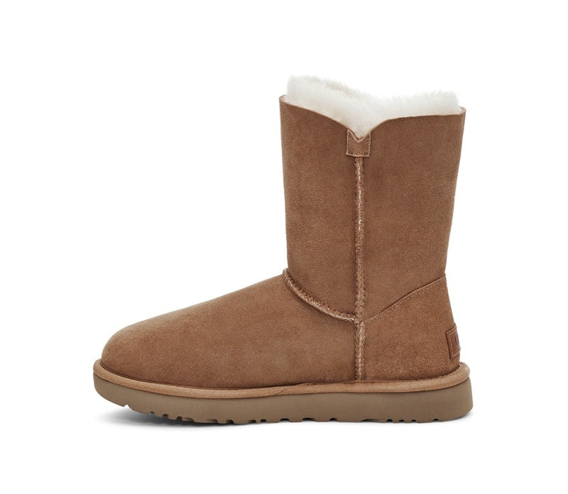 Side-Zip Mid-Calf Boots - Chestnut, Model 2480