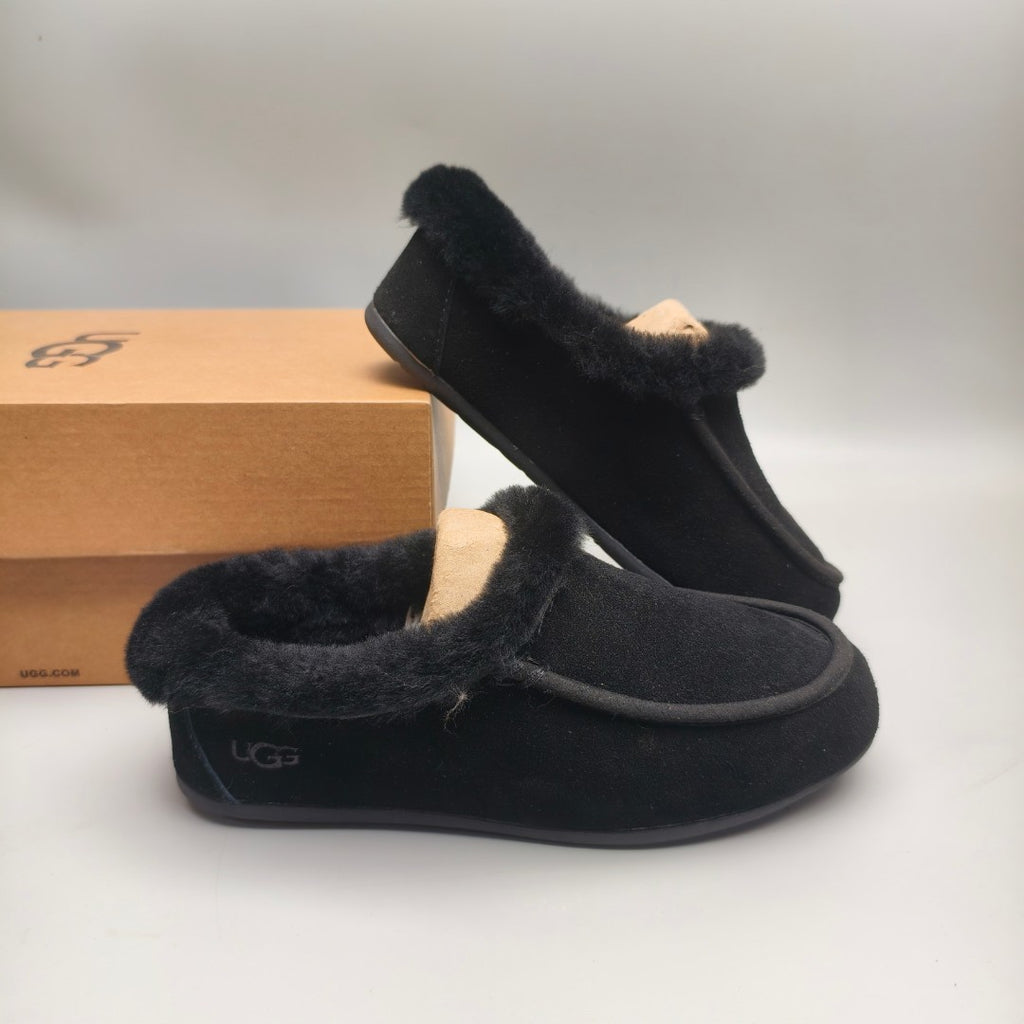 Slip-On Casual House Shoes - Black, Model 1391