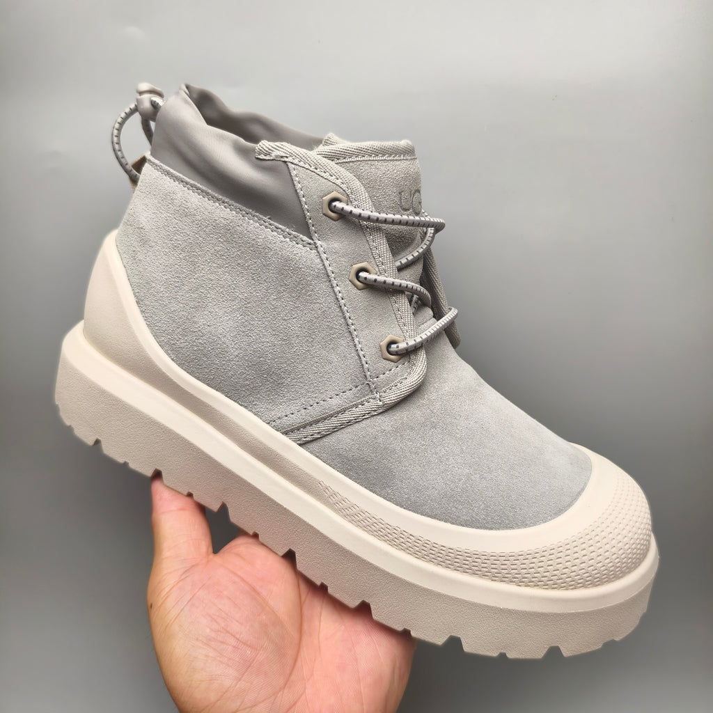 High-Top Casual Shoes - Light Gray, Model 3991