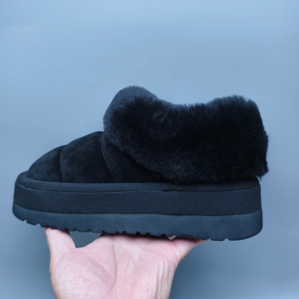 Platform Slip-On Casual Shoes - Black, Model 6390
