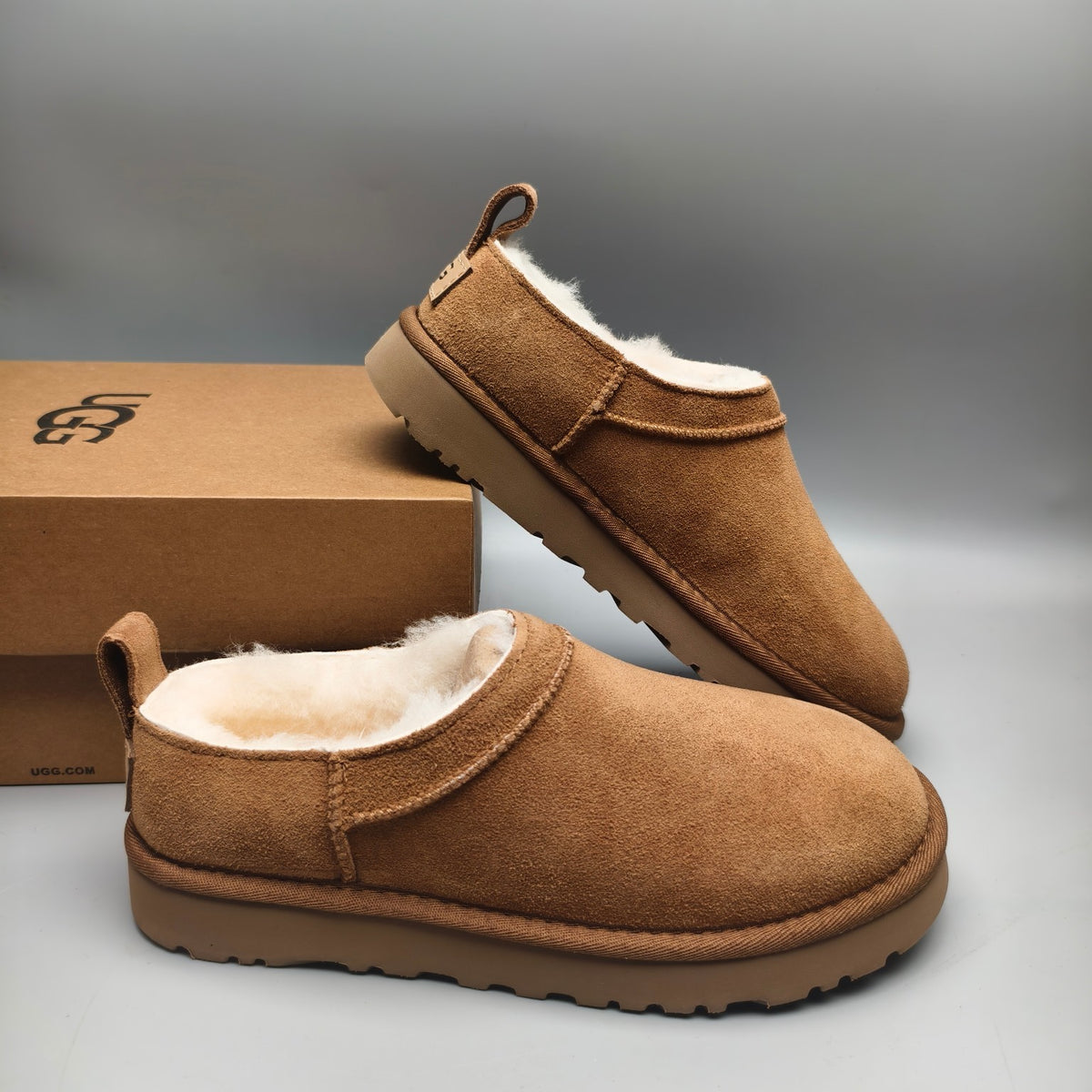 Women's Classic Slip-On Shoes - Chestnut, Model 3891