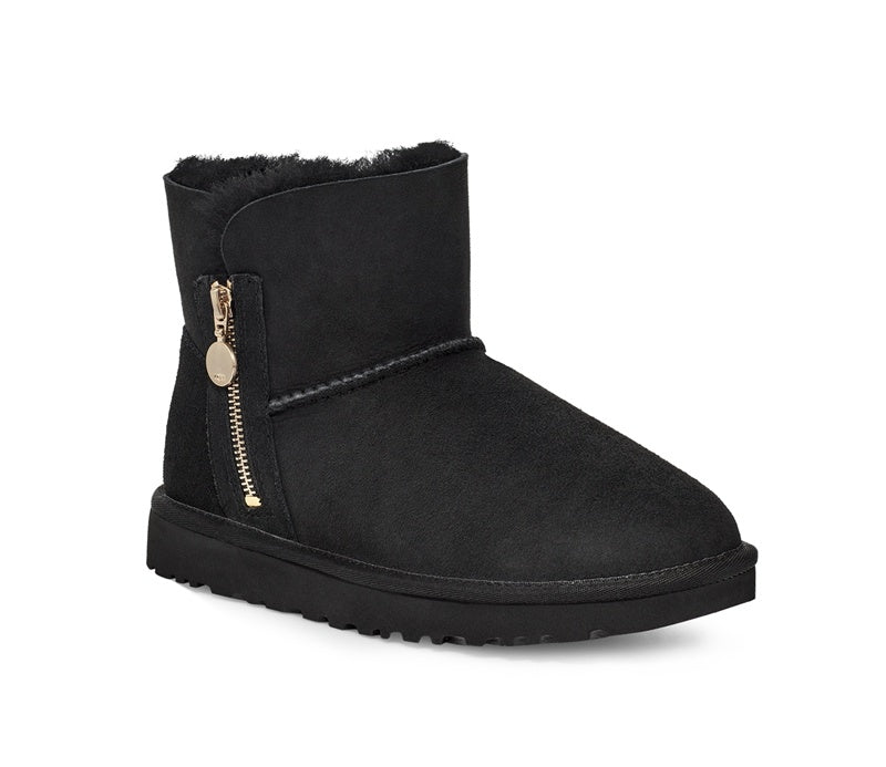 Side-Zip Ankle Boots - Black, Model 2481