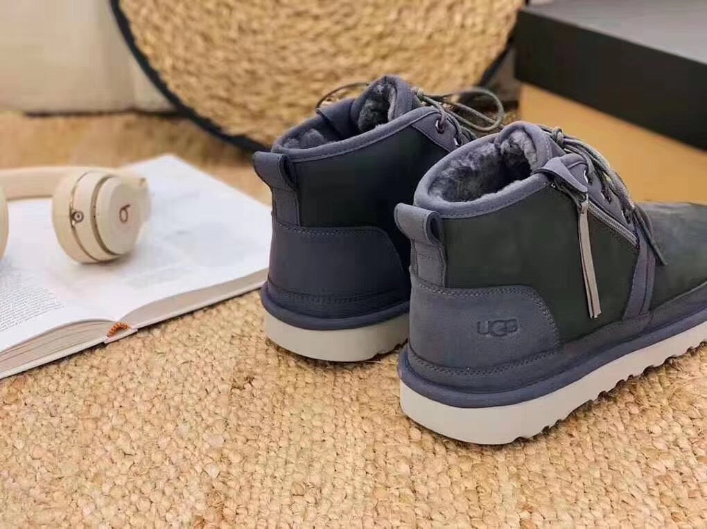 Upgraded Zip-Up Shoes - Dark Gray, Model 3883