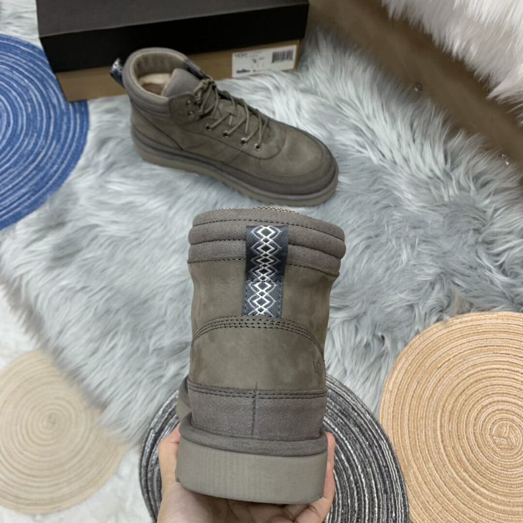Men's Lace-Up Casual Shoes - Gray, Model 2991