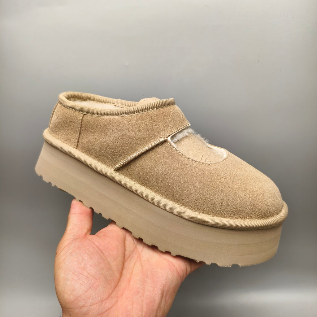 Platform Mary Jane Fashion Shoes - Sand, Model 7612