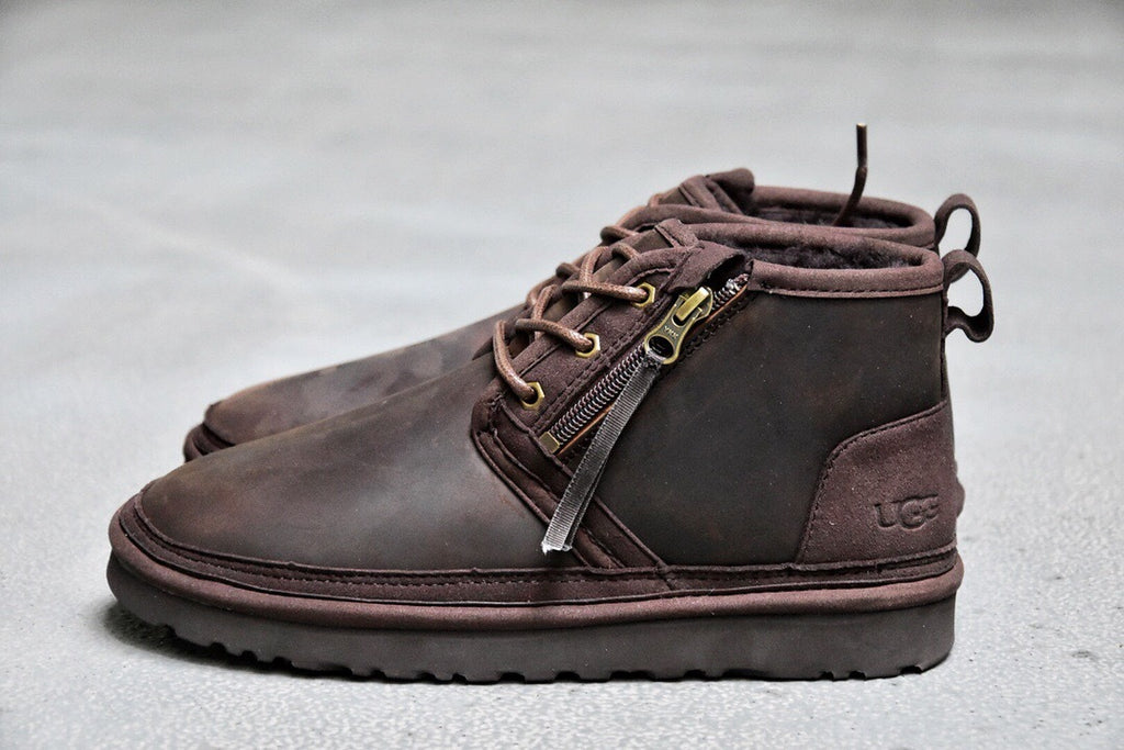 Men's Crazy Horse Leather Zip-Up Shoes - Model 3883