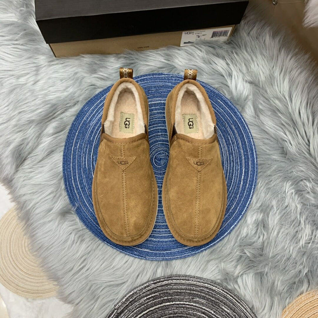 Men's Slip-On Low-Top Casual Shoes - Chestnut, Model 3455