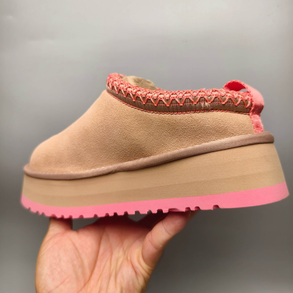 Folk-Inspired Platform Casual Shoes - Pink, Style 2553 / 2130