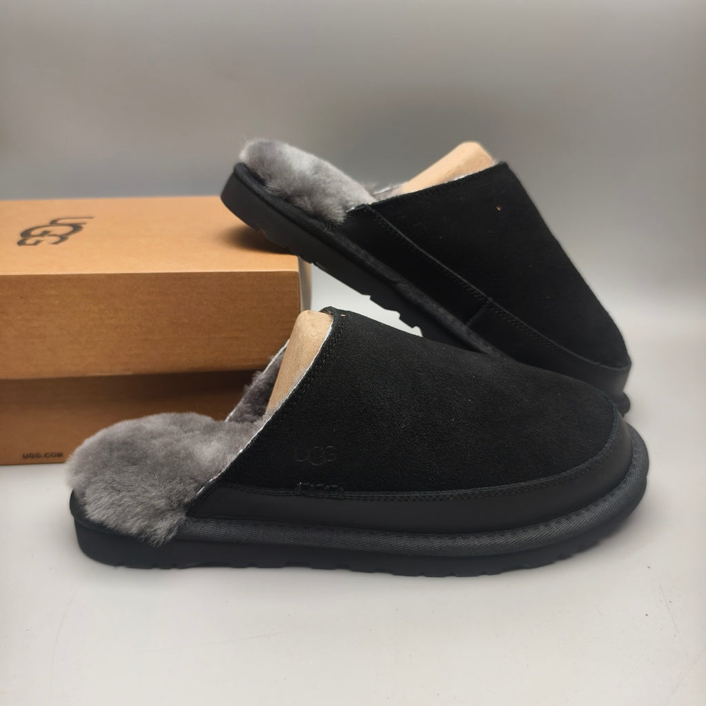 Men's Ultralight Fluffy Casual Slippers - Black, Model 4585
