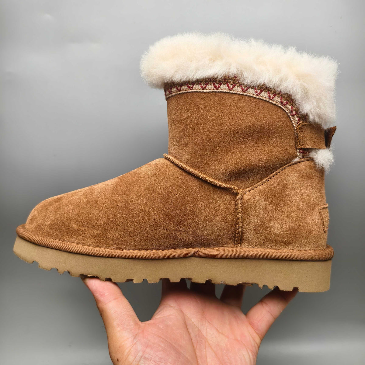 Folk-Inspired Back-Strap Shoes - Chestnut, Model 4517