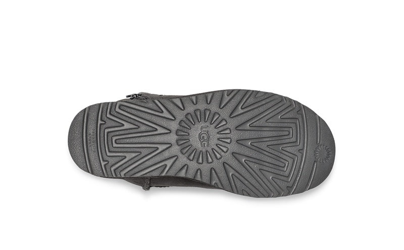 Side-Zip Ankle Boots - Gray, Model 2481