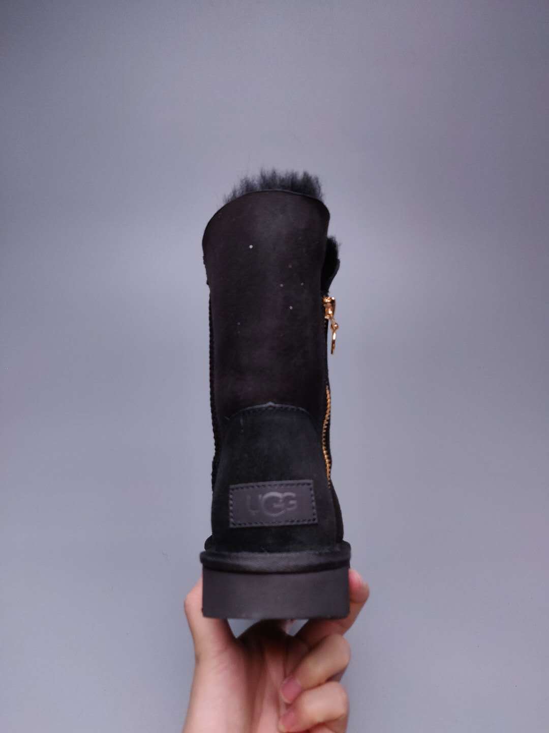 Side-Zip Mid-Calf Boots - Black, Model 2480