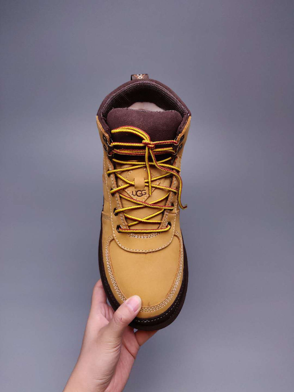Men's Lace-Up Casual Shoes - Chestnut, Model 2991