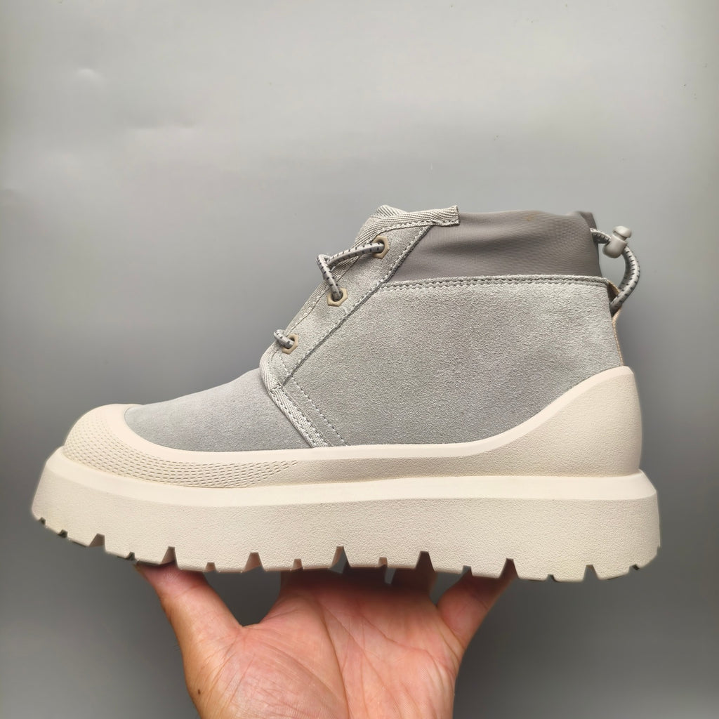 High-Top Casual Shoes - Light Gray, Model 3991