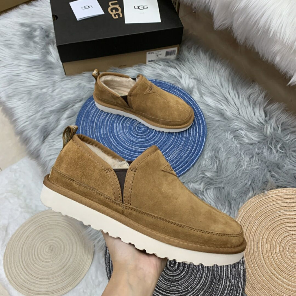 Men's Slip-On Low-Top Casual Shoes - Chestnut, Model 3455