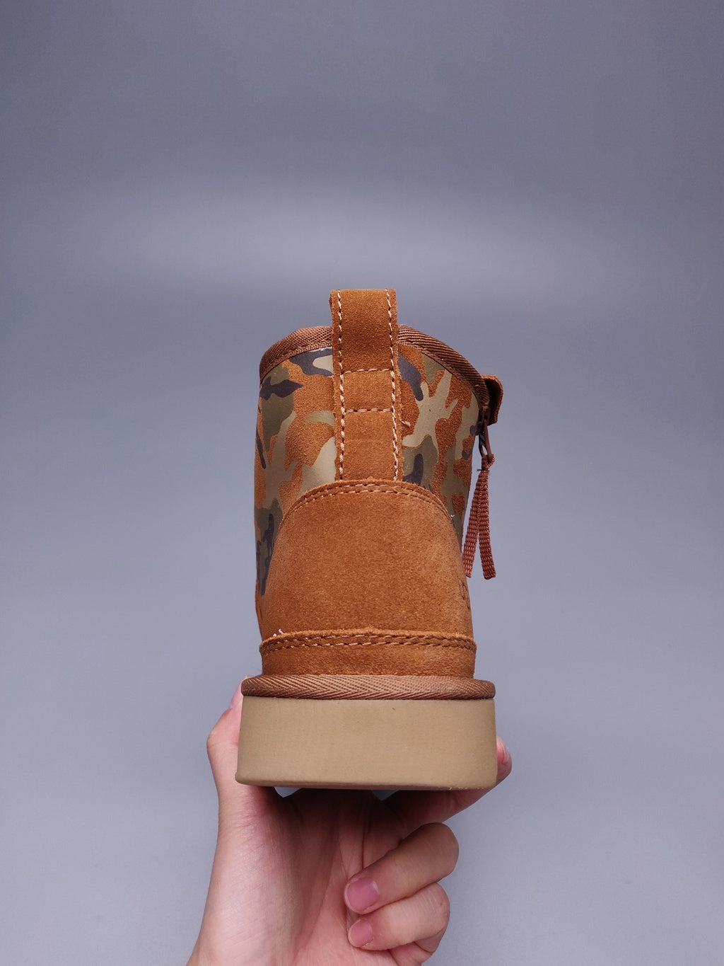 Men's Colorblock Camouflage Shoes - Chestnut, Model 4193