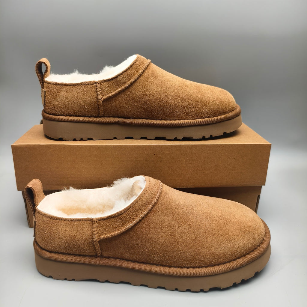 Women's Classic Slip-On Shoes - Chestnut, Model 3891
