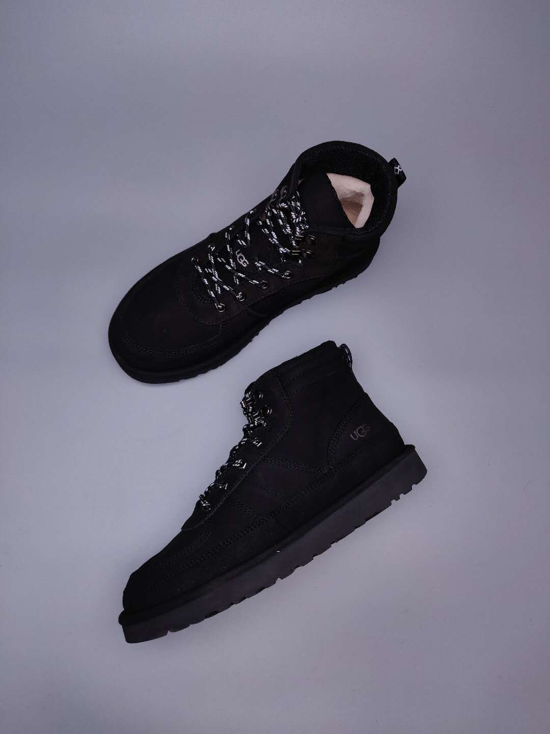 Men's Lace-Up Casual Shoes - Black, Model 2991