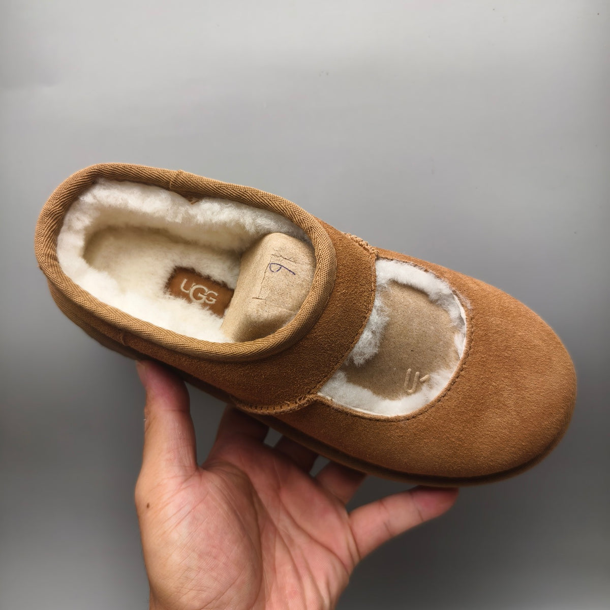 Platform Mary Jane Fashion Shoes - Chestnut, Model 7612