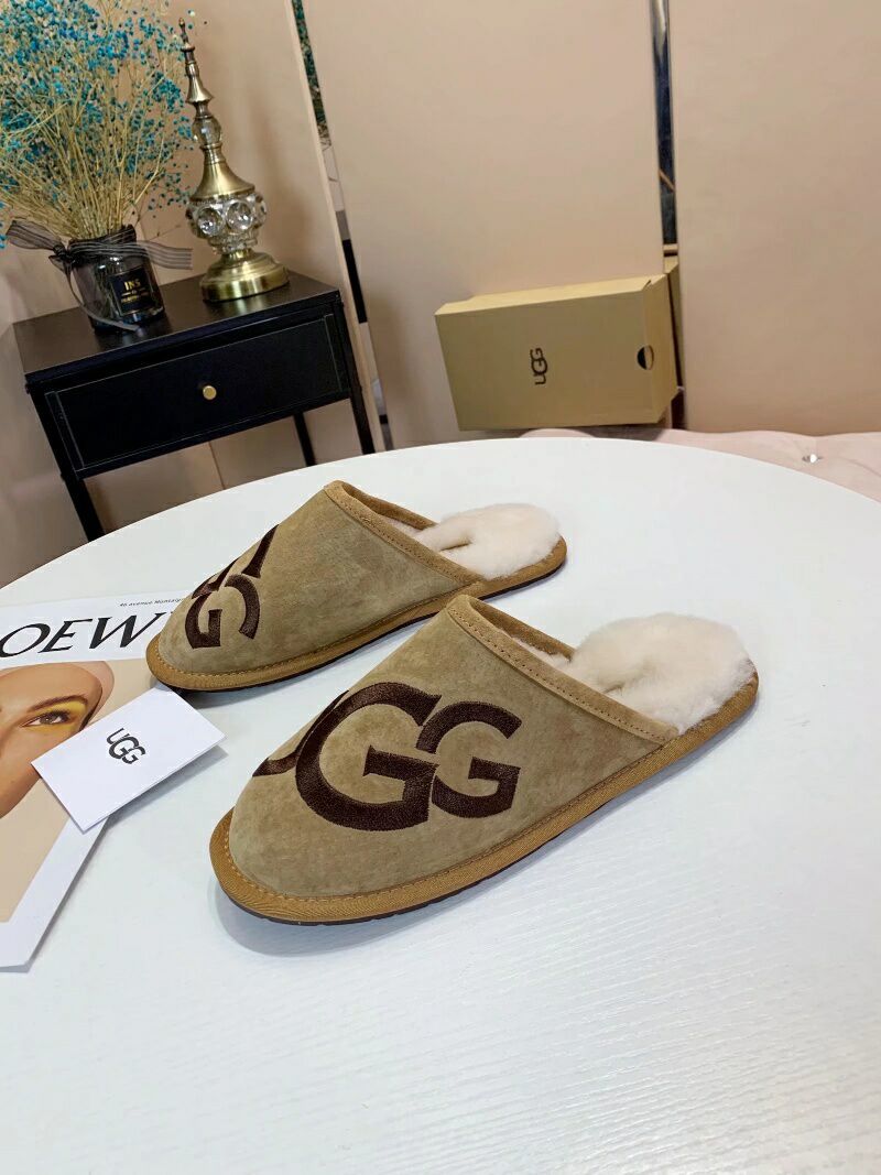Large G Indoor Slippers - Chestnut, Model 2593