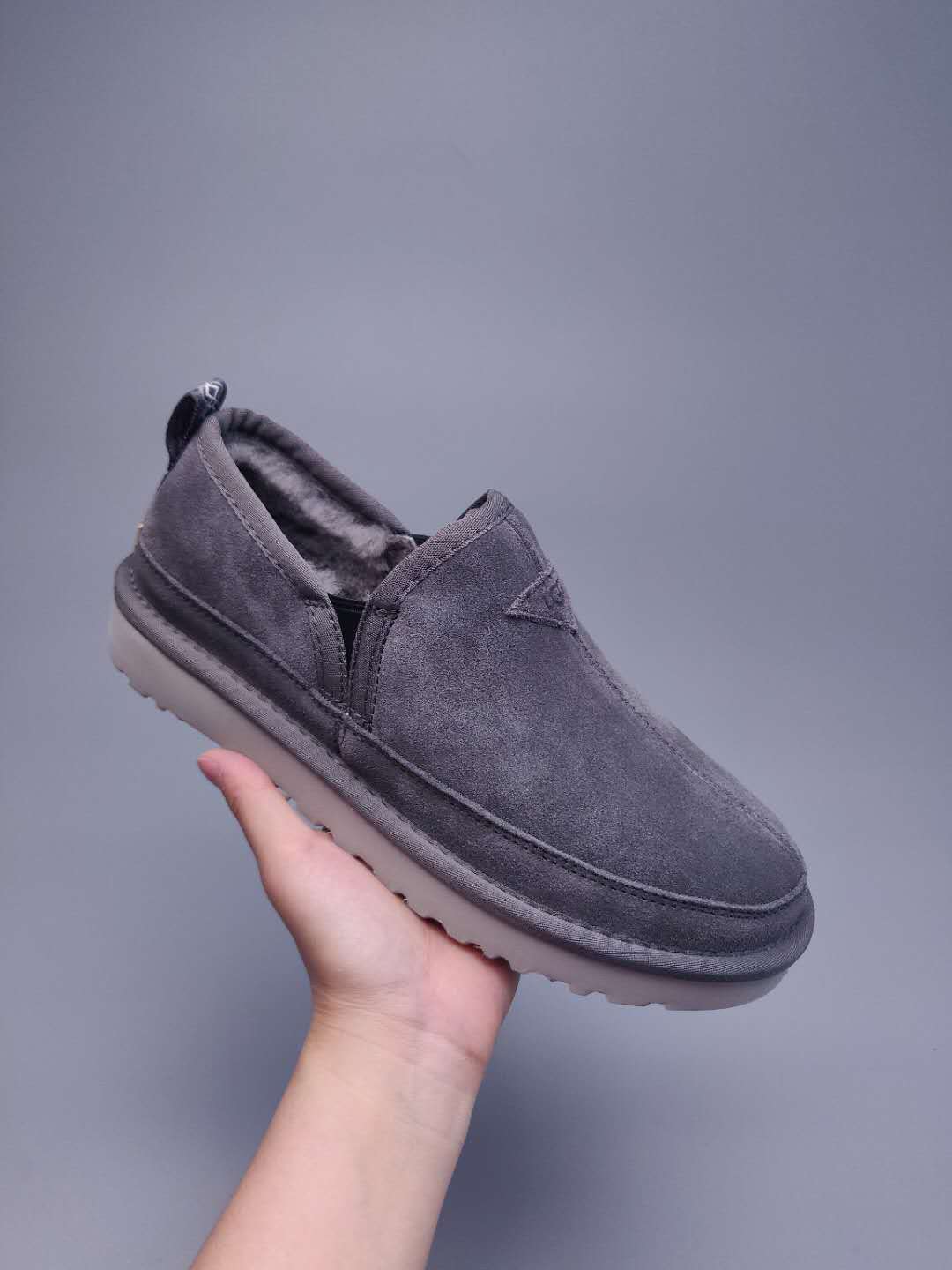 Men's Slip-On Low-Top Casual Shoes - Gray, Model 3455