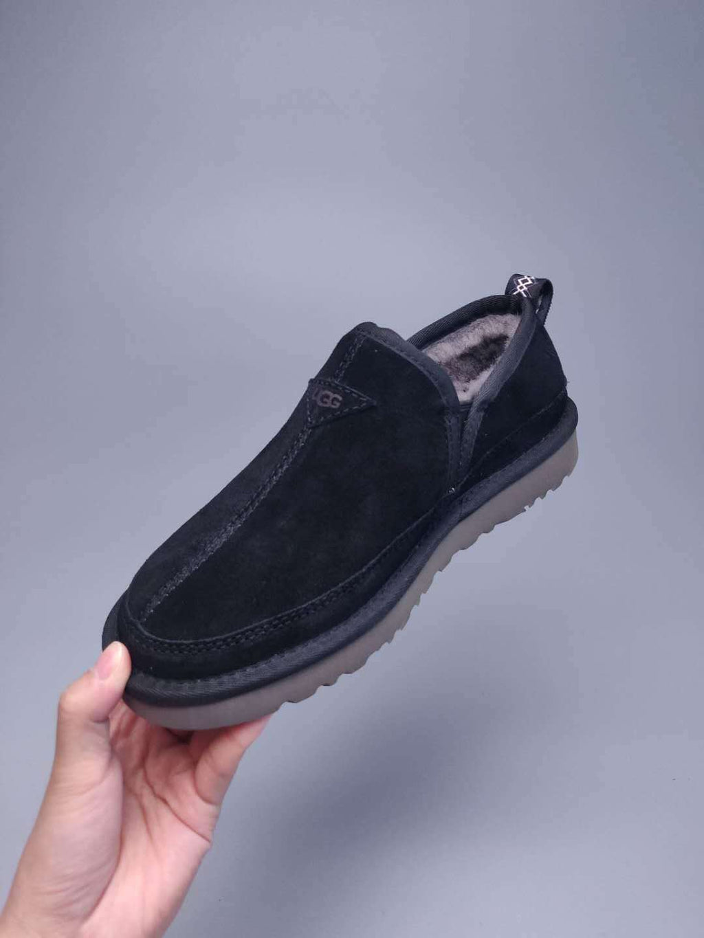 Men's Slip-On Low-Top Casual Shoes - Black, Model 3455
