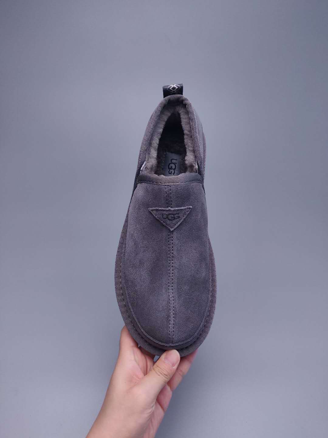 Men's Slip-On Low-Top Casual Shoes - Gray, Model 3455