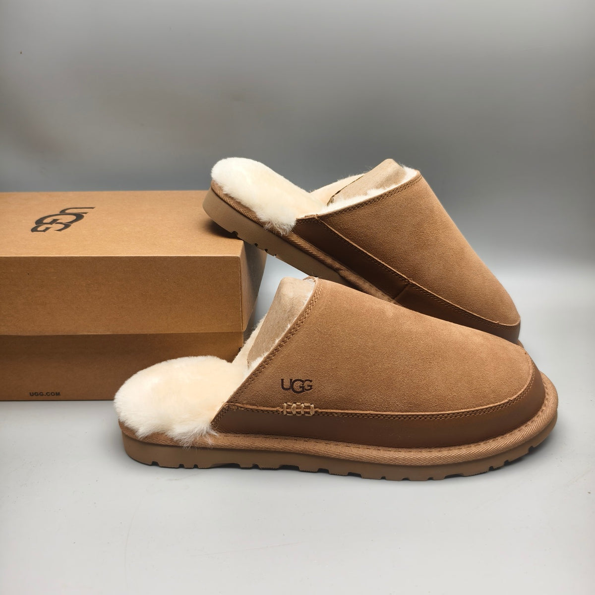 Men's Ultralight Fluffy Casual Slippers - Chestnut, Model 4585