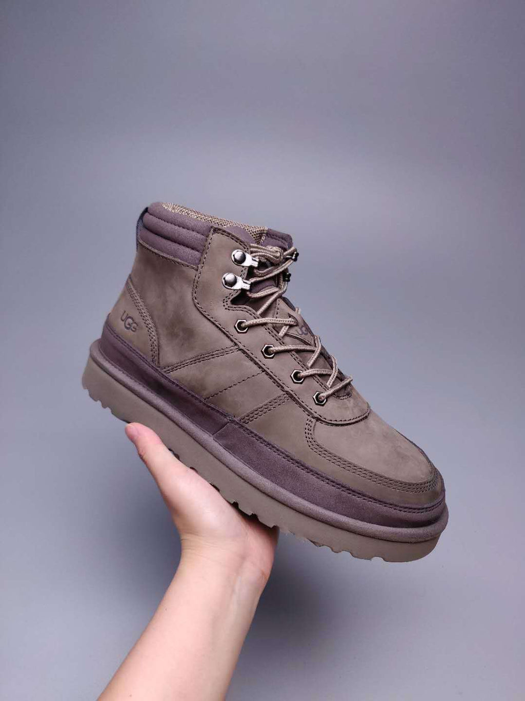 Men's Lace-Up Casual Shoes - Gray, Model 2991