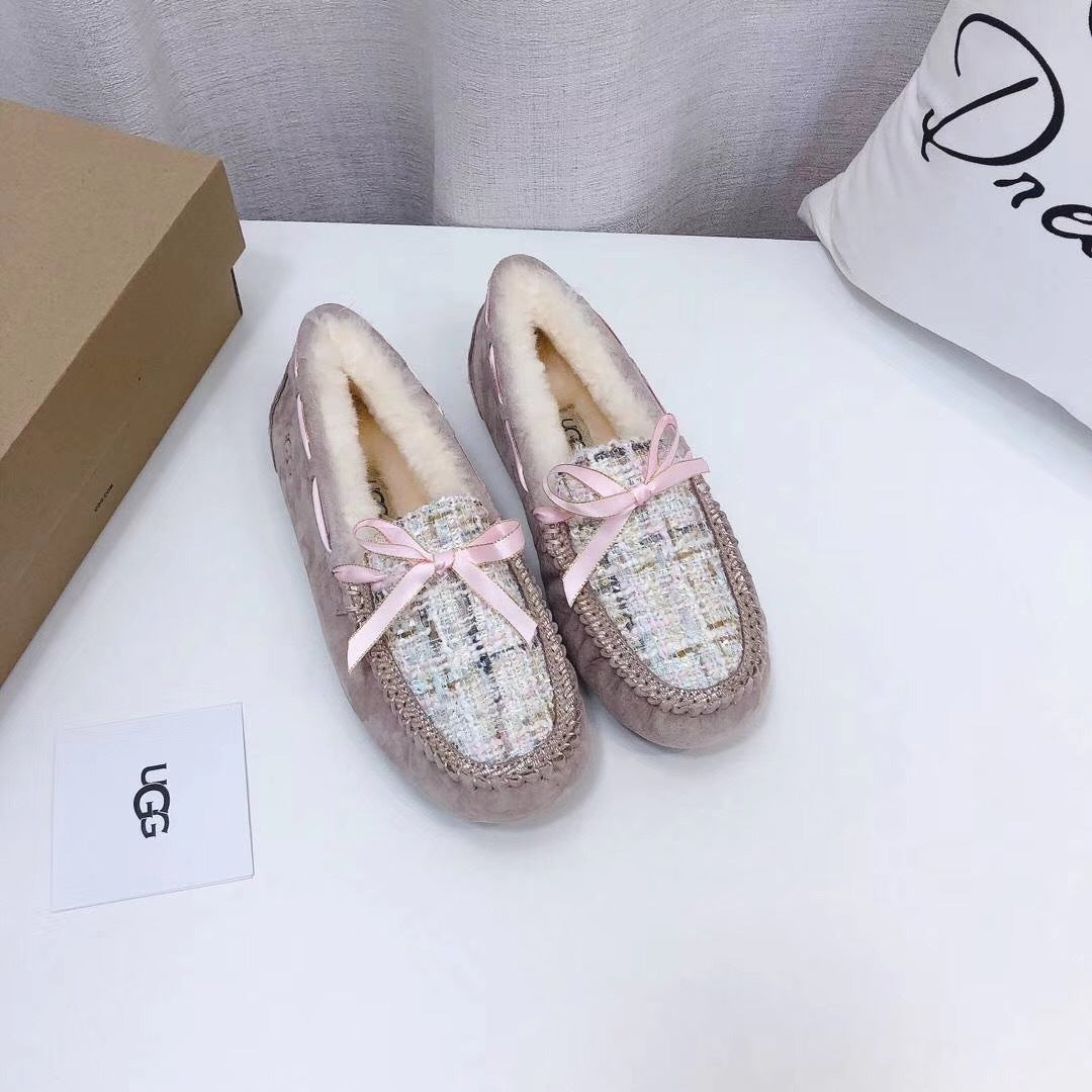 Chic Moccasin-Style Loafers - Dusk Pink, Model 5623