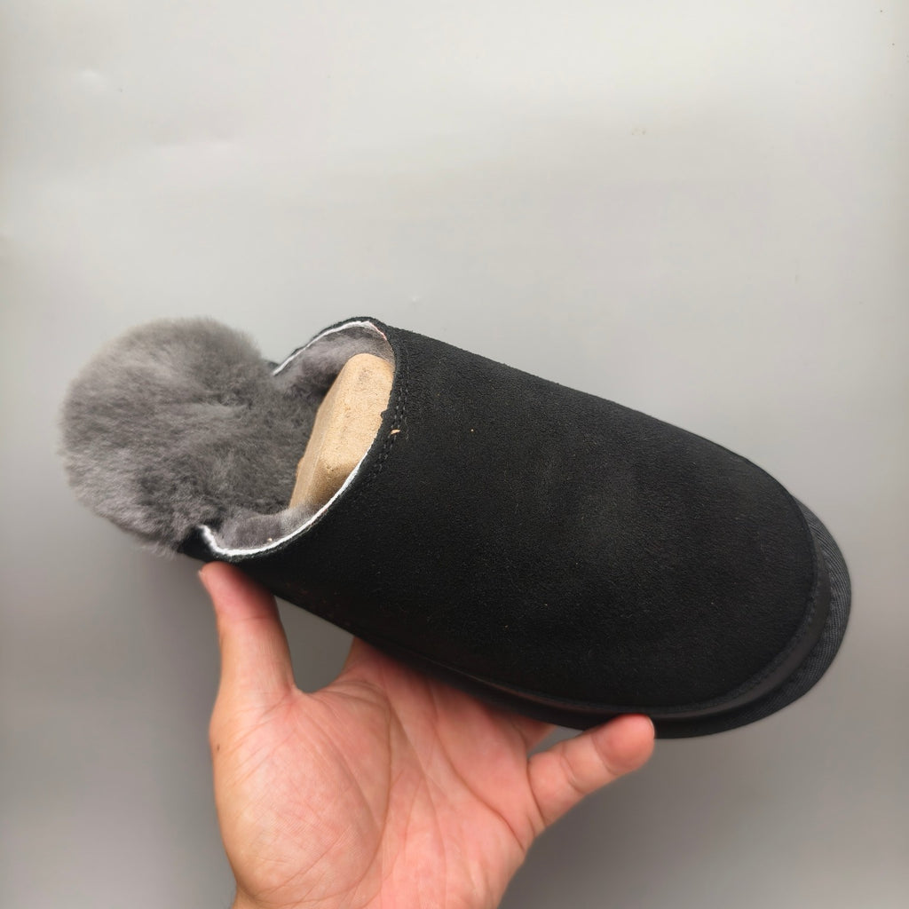 Men's Ultralight Fluffy Casual Slippers - Black, Model 4585