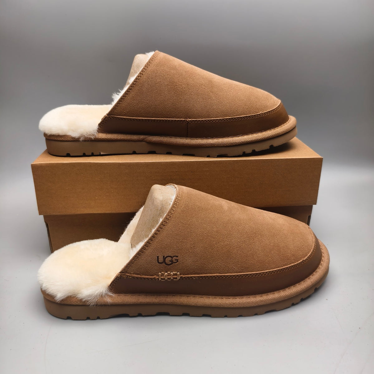 Men's Ultralight Fluffy Casual Slippers - Chestnut, Model 4585