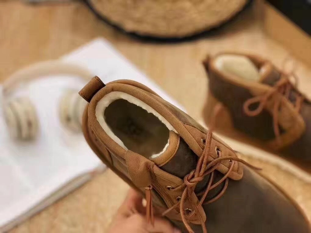Upgraded Zip-Up Shoes - Chestnut, Model 3883