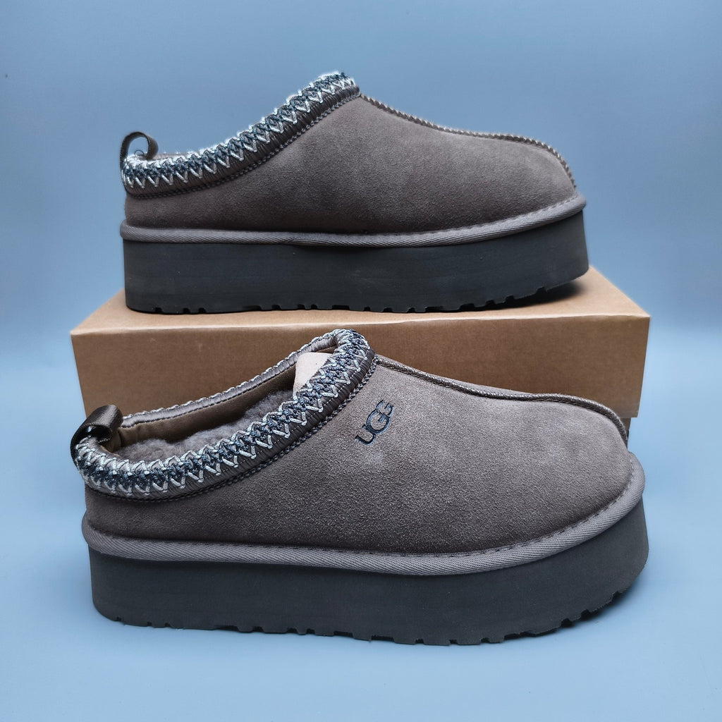 Folk-Inspired Platform Casual Shoes - Walnut, Style 2553 / 2130