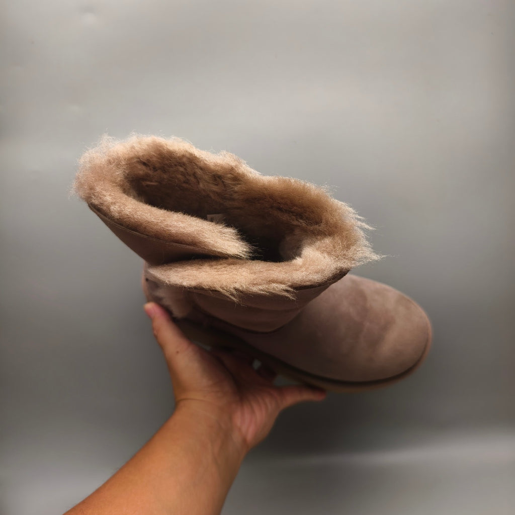 Women's Platform Wedge Mid-Calf Boots - Walnut, Model 1533