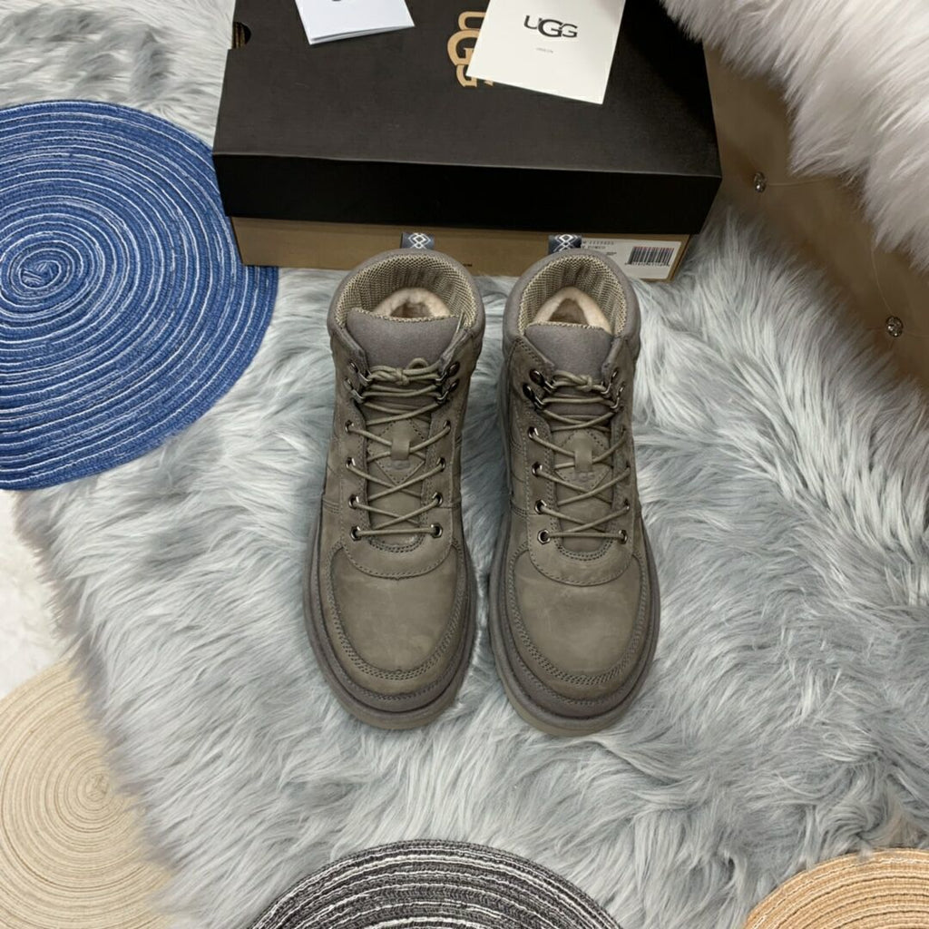 Men's Lace-Up Casual Shoes - Gray, Model 2991