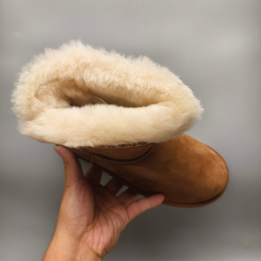 Folk-Inspired Back-Strap Shoes - Chestnut, Model 4517