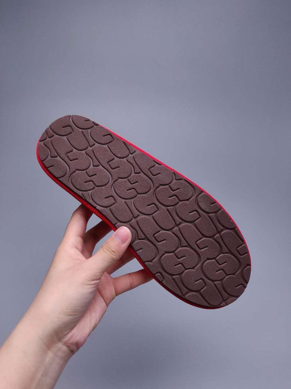 Large G Indoor Slippers - Bright Red, Model 2593