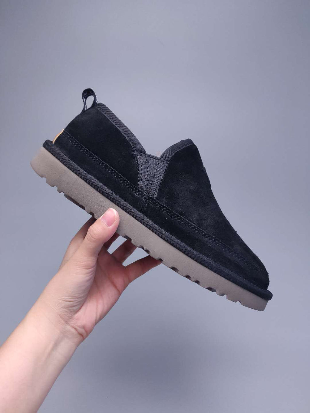 Men's Slip-On Low-Top Casual Shoes - Black, Model 3455