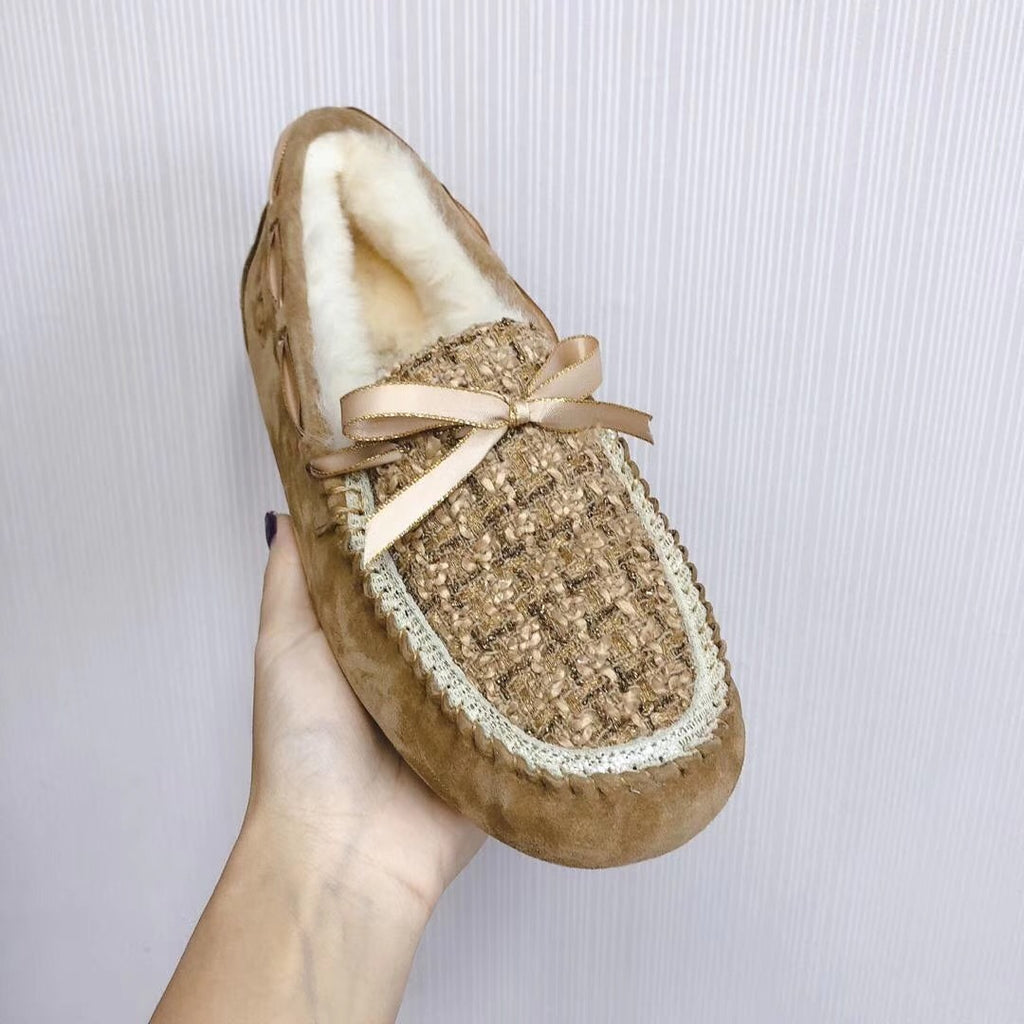 Chic Moccasin-Style Loafers - Chestnut, Model 5623