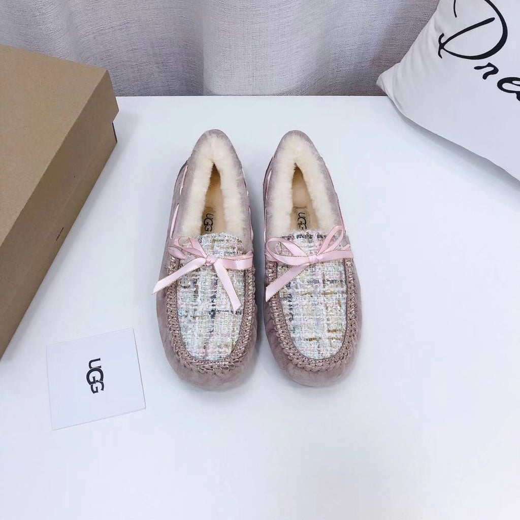 Chic Moccasin-Style Loafers - Dusk Pink, Model 5623