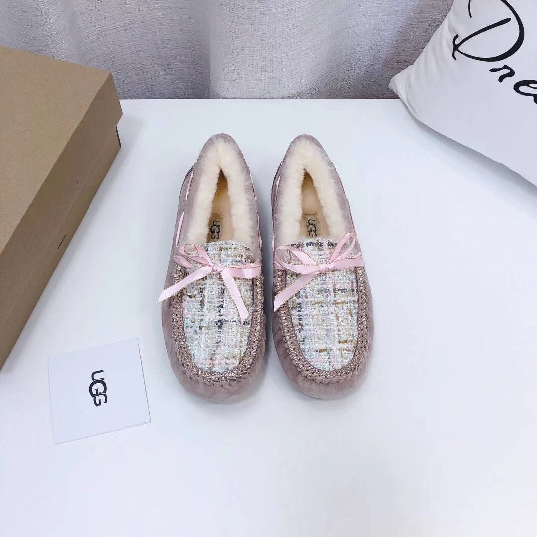 Chic Moccasin-Style Loafers - Dusk Pink, Model 5623