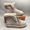 Lace-Up Mid-Calf Casual Boots - Gray, Model 4576